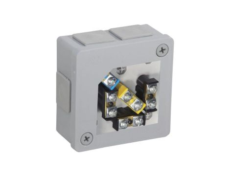 Puszka natynkowa z zaciskami 6 wlotów VIPLAST VP-22 SZARA IP55 86x86x40mm 022-53