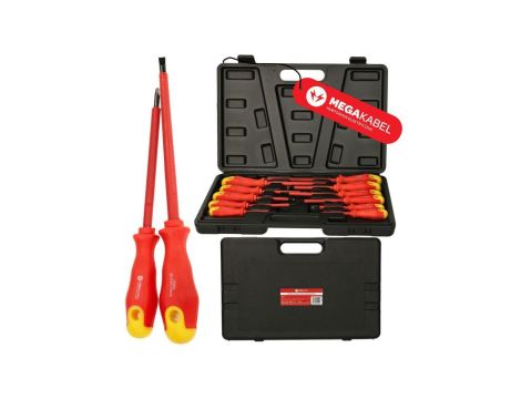 Zestaw śrubokrętów dla elektryków 1000V + walizka 11 sztuk TPR MEGAKABEL