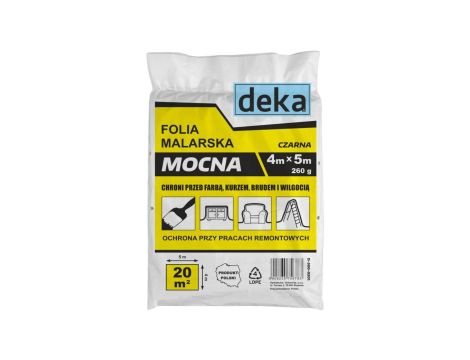 Folia malarska mocna czarna 4*5m 300g