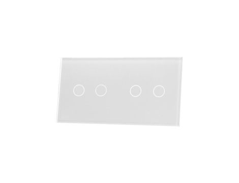 Livolo BIAŁY PANEL SZKLANY 2+2 Livolo 7022-61