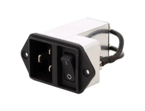 EC12.2101.001Złącze zasilające AC gniazdo męskie 16A 250VAC IEC 60320