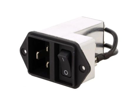 EC12.2101.001Złącze zasilające AC gniazdo męskie 16A 250VAC IEC 60320