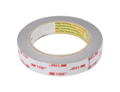3M 4936 19MM 5.5M Taśma: mocująca W: 19mm L: 5,5m Thk: 600um akrylowy szary