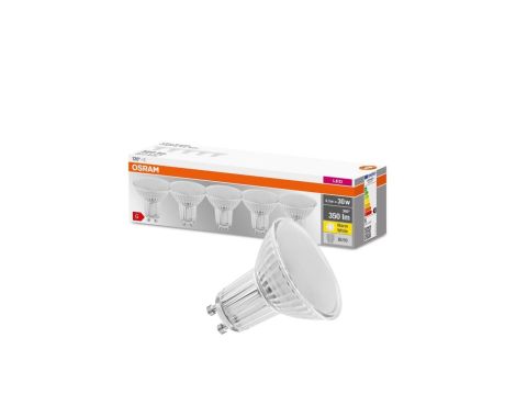 5PAK Żarówka LED GU10 4,3W = 50W 350lm 2700K Ciepła 120 OSRAM Base