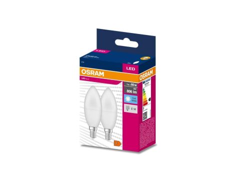 2PAK Żarówka LED E14 B35 7W = 60W 806lm 4000K Neutralna 220 OSRAM VALUE