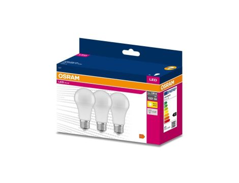 3PAK Żarówka LED E27 A60 13W = 100W 1521lm 3000K Ciepła 200 OSRAM VALUE