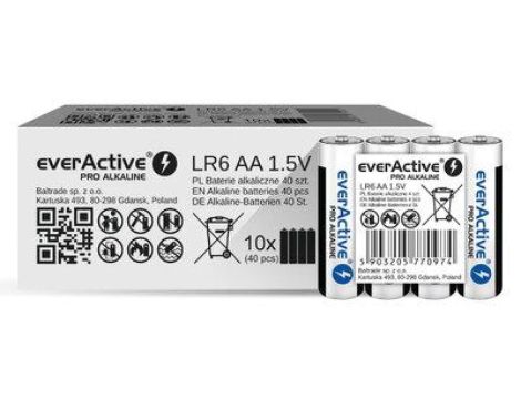 Bateria alkaliczna LR06 / AA 1,5V everActive Pro /40szt./