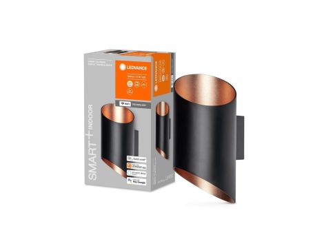 Inteligentna lampa ścienna kinkiet SMART + WIFI 12W ORBIS CYLINDRO BLACK LEDVANCE