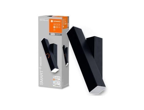 Inteligentna lampa ścienna kinkiet SMART + WIFI 12W ORBIS WALL CROSS BLACK LEDVANCE