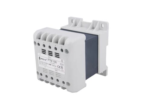 PTM100/230/24V Transformator sieciowy 100VA 230VAC 24V na szynę DIN IP21
