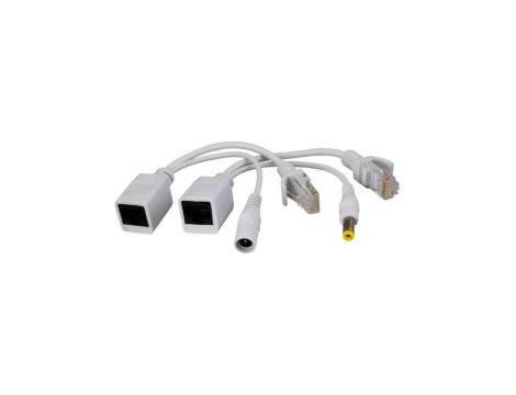 Splitter P-POE1 RJ45 kat.5e 2 wtyki / 1 gniazdo rozdzielacz do kamer IP POE Pulsar