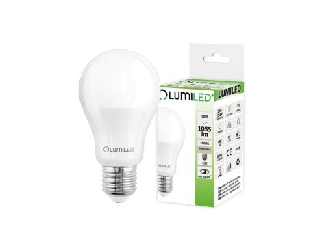 Żarówka LED E27 A60 10W = 75W 1055lm 4000K Neutralna 260 LUMILED
