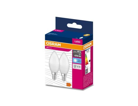 2PAK Żarówka LED E14 B35 4,9W = 40W 470lm 4000K Neutralna 200 OSRAM VALUE