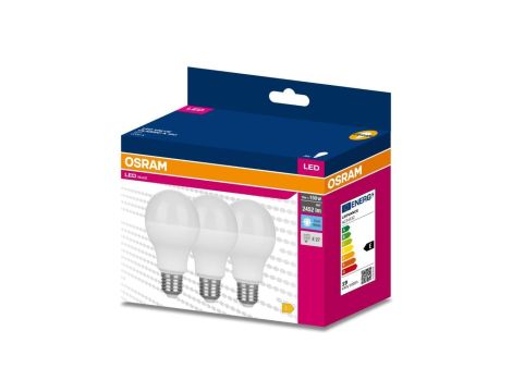 3PAK Żarówka LED E27 A60 19W = 150W 2452lm 4000K Neutralna 200 OSRAM VALUE