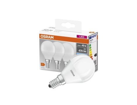 3PAK Żarówka LED E14 P45 5W = 40W 470lm 4000K Neutralna 300 OSRAM Base