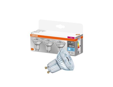 3PAK Żarówka LED GU10 4,3W = 50W 350lm 4000K OSRAM BASE