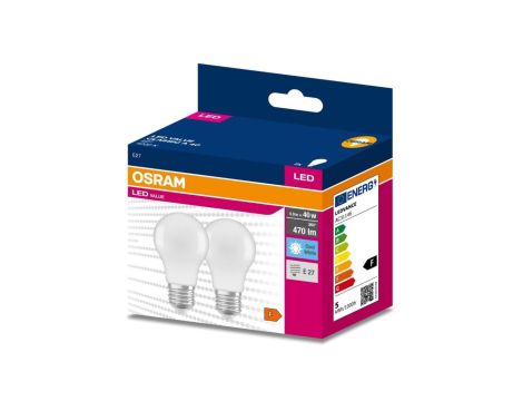2PAK Żarówka LED E27 A60 4,9W = 40W 470lm 4000K Neutralna 200 OSRAM VALUE