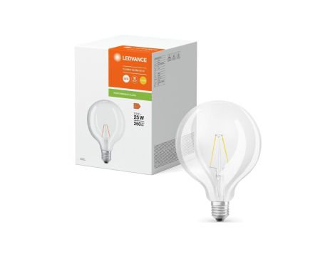 Żarówka LED Globe E27 G125 2,5W = 25W 250lm 2700K Ciepła 300 Filament LEDVANCE
