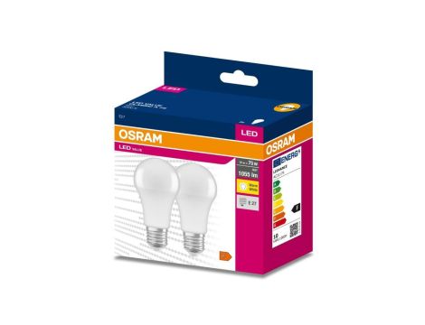 2PAK Żarówka LED E27 A60 10W = 75W 1055lm 3000K Ciepła 200 OSRAM VALUE