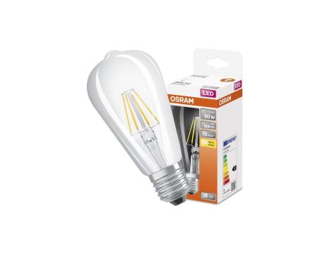Żarówka LED E27 ST64 6,5W = 60W 806lm 2700K Ciepła 300 Filament OSRAM