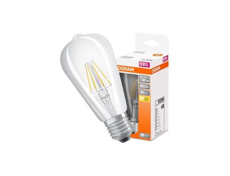Żarówka LED E27 ST64 4W = 40W 470lm 2700K Ciepła 300 Filament OSRAM