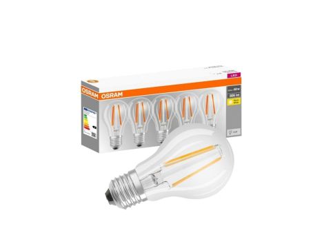 5PAK Żarówka LED E27 A60 7W = 60W 806lm 2700K Ciepła 300 Filament OSRAM