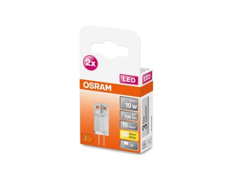 Żarówka LED G4 KAPSUŁKA 0,9W = 10W 100lm 2700K Ciepła 320 OSRAM 2PAK