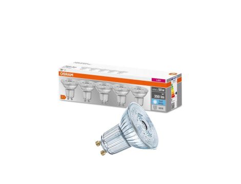 5PAK Żarówka LED GU10 4,3W = 50W 350lm 4000K Neutralna 36 OSRAM Base