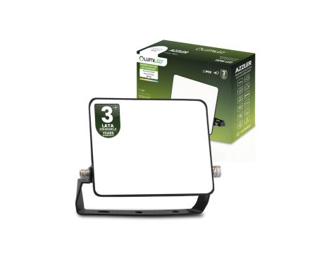 Naświetlacz LED AZZLER 50W 6000lm 4000K IP65 Halogen Zewnętrzny Lampa Czarny LUMILED