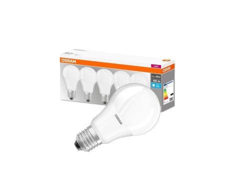5PAK Żarówka LED E27 A60 8,5W = 60W 806lm 4000K Neutralna 300 OSRAM Base