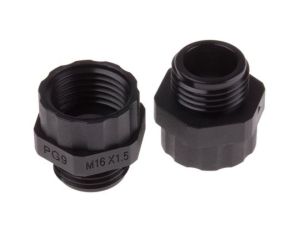 Adapter do dławnic kablowych, PG9 → M16, materiał: Nylon 66, kolor: Szary, RS PRO