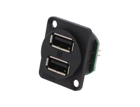 Gniazdo USB A na panel otwór pod śrubę stożkową przykręcany CP30100