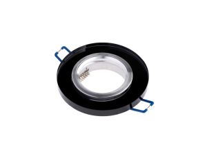 Oprawa halogenowa SZKLANA Sufitowa LED GU10 MR16 stała Okrągła Ariel czarna