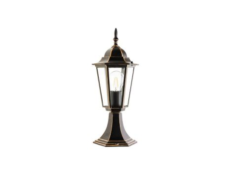 Lampa Ogrodowa Zewnętrzna Słupek LATARNIA E27 do LED IP44 Czarno-złota LO4104 Kobi