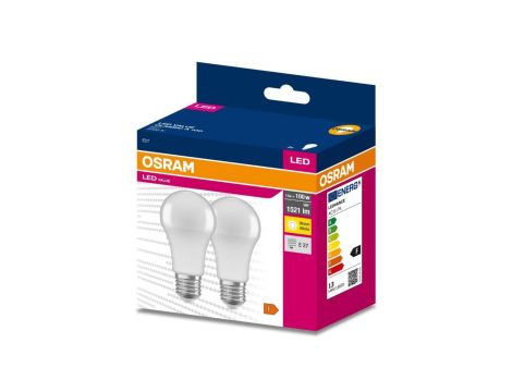 2PAK Żarówka LED E27 A60 13W = 100W 1521lm 3000K Ciepła 200 OSRAM VALUE
