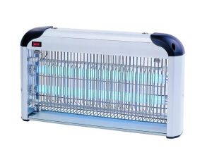 Lampa Owadobójcza Stojąca 30W 60m2 SREBRNA IK02