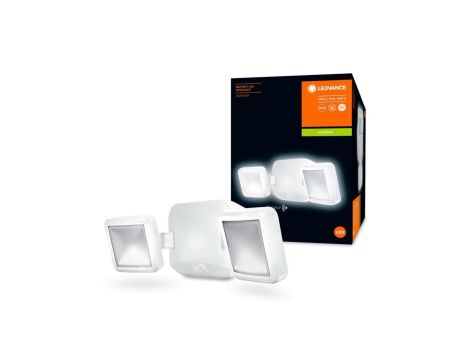 Naświetlacz LED 10W 480lm 4000K IP54 Biały z Czujnikiem ruchu LEDVANCE SPOTLIGHT Bateryjny Podwójny