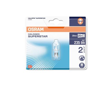 Żarówka Halogenowa G9 20W 235lm 2700K OSRAM HALOPIN