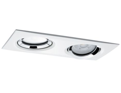 Oprawa do wbudowania NOVA PLUS LED DIM kwadratowa wychylna 2xGU10 7W 460lm 185x93mm 2700K IP65 230V biały mat / chrom - 2