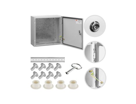 Obudowa hermetyczna rozdzielnia metalowa z płytą montażową 400x400x200 IP65 natynkowa NEKU