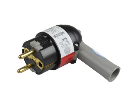HELMO Wtyczka przenośna kątowa z dźwignią 2P+Z 16A czarna 50176