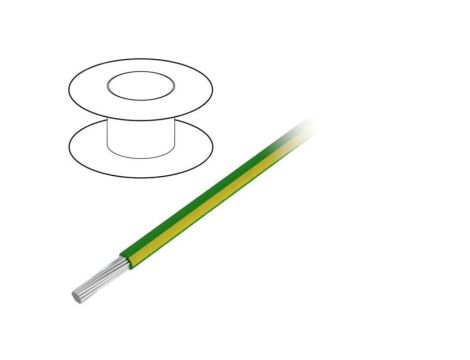 3079-GY005 Przewód na rolce 30,5m linka Cu 14AWG PVC zielono-żółty 600V