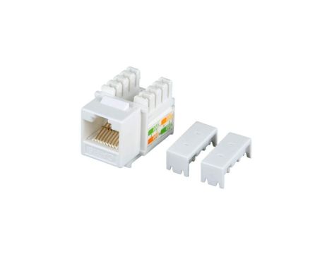 Gniazdo UTP RJ 45 kat. 6 keystone slim białe