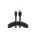 Kabel przewód pleciony USB - USB-C / Typ-C RGB LED everActive CBB-1CBR 100cm z obsługą szybkiego ładowania do 3A czarny