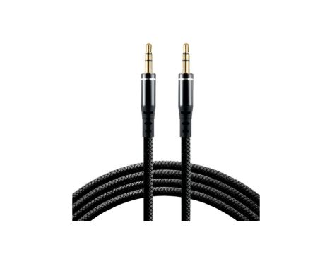 Kabel przewód silikonowy audio AUX wtyk - wtyk mini jack 3.5 mm stereo 100cm everActive CBS-1JB czarny