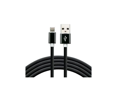 Kabel przewód silikonowy USB - Lightning iPhone everActive CBS-1.5IB 150cm z obsługą szybkiego ładowania do 2,4A czarny