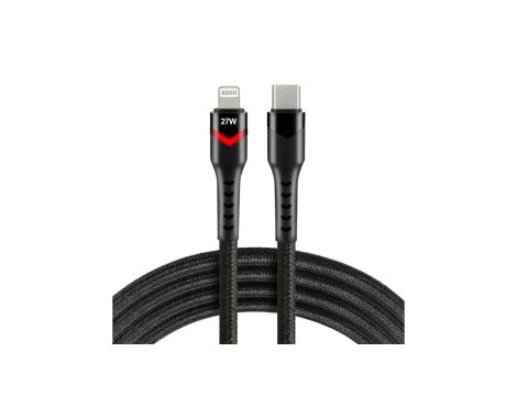 Kabel przewód USB-C - Apple Lightning RGB LED 100cm everActive CBB-1CIR do szybkiego ładowania Power Delivery 27W