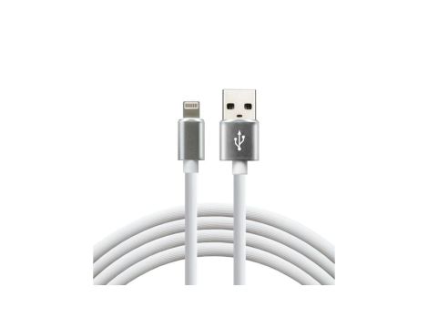 Kabel przewód silikonowy USB - Lightning / iPhone everActive CBS-1.5IW 150cm z obsługą szybkiego ładowania do 2,4A biały