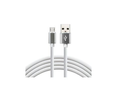 Kabel przewód silikonowy USB - micro USB everActive CBS-1.5MW 150cm z obsługą szybkiego ładowania do 2,4A biały