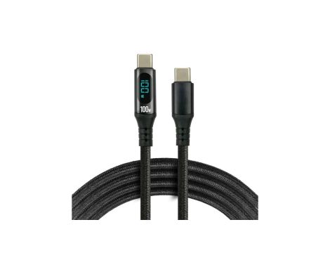Kabel przewód USB-C PD E-Marker LCD 200cm everActive CBB-2PD5L Power Delivery 3.0 5A/20V 100W